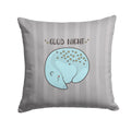 Nursery Good Night Opossum Decorative Throw Pillow 14x14 Indoor Outdoor Accent Cushion, Fabric Cover with Insert for Sofa, Bed, Porch & Living Room