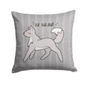 Nursery Be Brave Wolf Decorative Throw Pillow 14x14 Indoor Outdoor Accent Cushion, Fabric Cover with Insert for Sofa, Bed, Porch & Living Room
