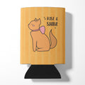 Nursery Rise and Shine Cat Can or Bottle Hugger Cooler Sleeve for Standard 12 oz Cans, Insulated Foam Beer & Soda Can Hugger Reusable