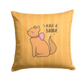 Nursery Rise and Shine Cat Decorative Throw Pillow 14x14 Indoor Outdoor Accent Cushion, Fabric Cover with Insert for Sofa, Bed, Porch & Living Room