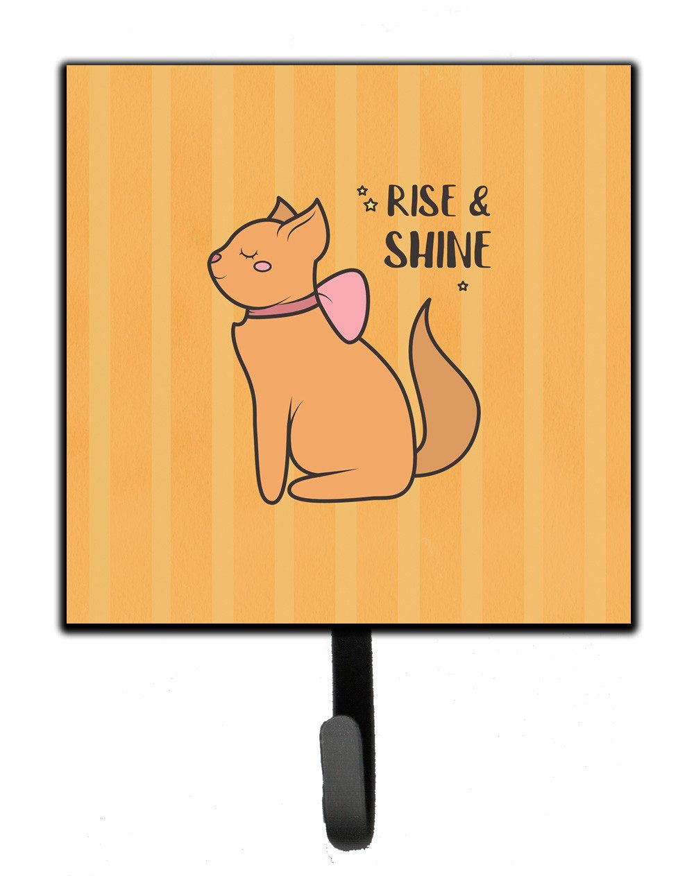Nursery Rise and Shine Cat Leash or Key Holder Wall Hooks, Key Hooks Holder, Coat Rack Wall Mount, Coat Hooks, Hooks for Hanging Keys, Towels, Aprons, Leashes