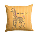 Nursery Be Awesome Griaffe Decorative Throw Pillow 14x14 Indoor Outdoor Accent Cushion, Fabric Cover with Insert for Sofa, Bed, Porch & Living Room