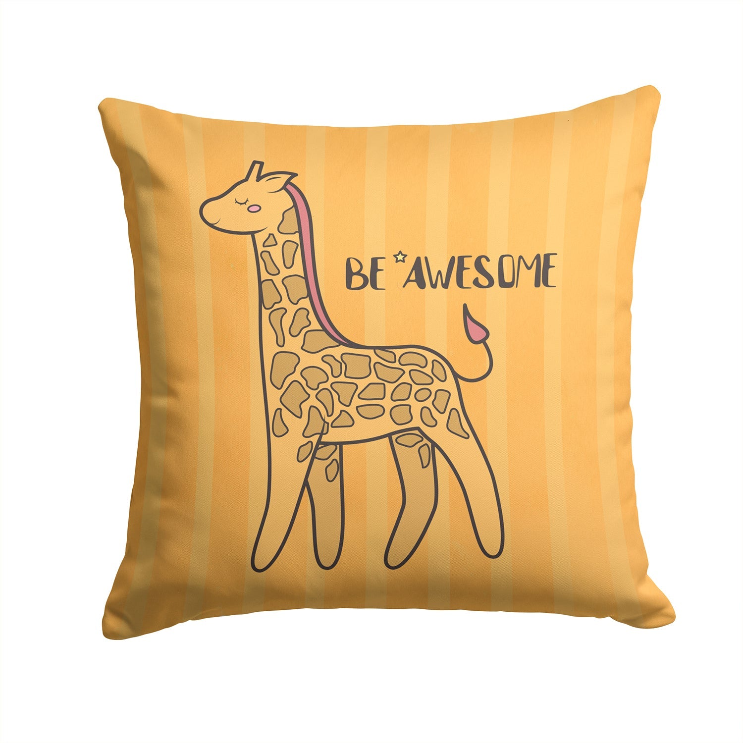 Nursery Be Awesome Griaffe Decorative Throw Pillow 14x14 Indoor Outdoor Accent Cushion, Fabric Cover with Insert for Sofa, Bed, Porch & Living Room