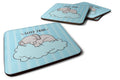 Nursery Sleep Tight Elephant Foam Coasters Set of 4 Cup Coasters for Indoor Outdoor, Tabletop Protection, Anti Slip, Mouse pad Material