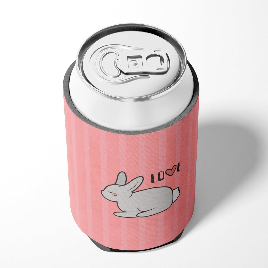 Nursery Love Bunny Rabbit Can or Bottle Hugger Cooler Sleeve for Standard 12 oz Cans, Insulated Foam Beer & Soda Can Hugger Reusable