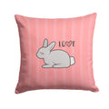 Nursery Love Bunny Rabbit Decorative Throw Pillow 14x14 Indoor Outdoor Accent Cushion, Fabric Cover with Insert for Sofa, Bed, Porch & Living Room