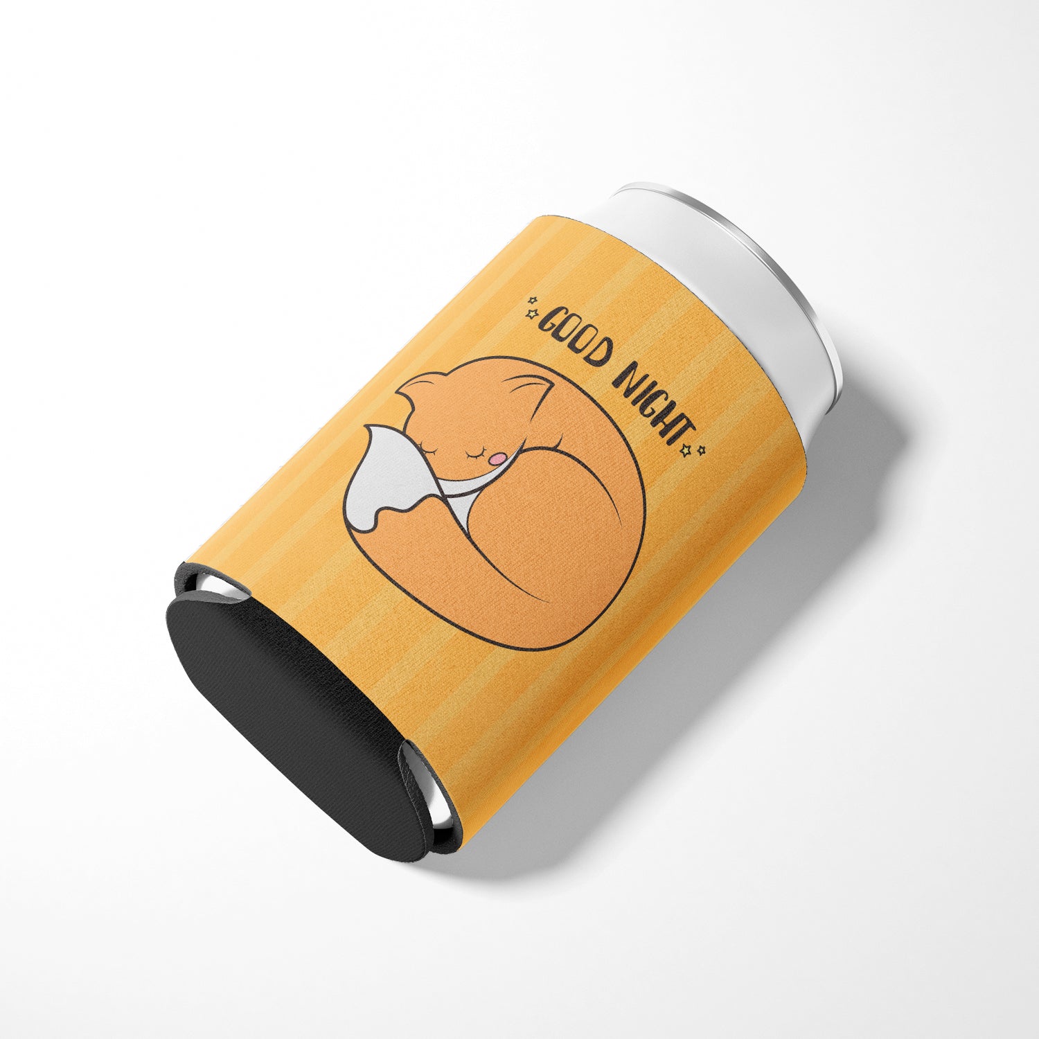 Nursery Good Night Fox Can or Bottle Hugger Cooler Sleeve for Standard 12 oz Cans, Insulated Foam Beer & Soda Can Hugger Reusable