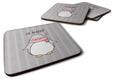 Nursery Be Happy Penquin Foam Coasters Set of 4 Cup Coasters for Indoor Outdoor, Tabletop Protection, Anti Slip, Mouse pad Material