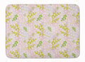 Watercolor Leaves Pink Memory Foam Kitchen Mat Machine Washable Anti-Fatigue Cushion Comfort Bath or Kitchen Rug