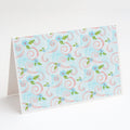 Watercolor Blue Flowers and Swirls Greeting Cards Pack of 8 Blank Cards with Envelopes Whimsical A7 Size 5x7