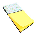 Watercolor Blue Flowers and Swirls Watercolor Sticky Note Holder Refillable Dispenser Desk Accessory 3x3 Pad Gift