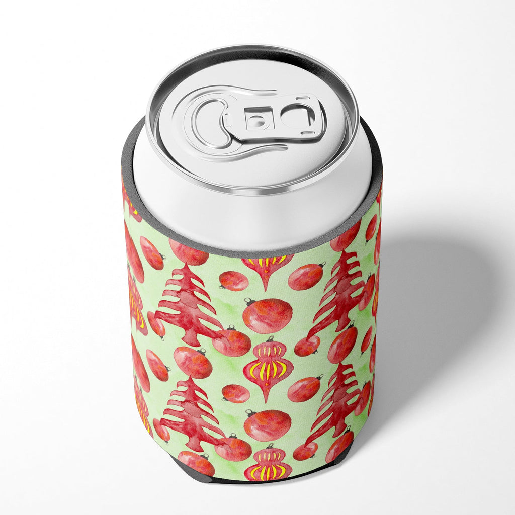 Red Christmas Tree and Ornaments Can or Bottle Hugger Cooler Sleeve for Standard 12 oz Cans, Insulated Foam Beer & Soda Can Hugger Reusable