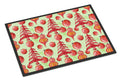 Red Christmas Tree and Ornaments Doormat Indoor Outdoor 24H X 36W Front Door Mat Rugs for Entryway, Non Slip Washable Low Pile,