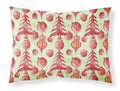 Red Christmas Tree and Ornaments Standard Pillowcase Lightweight Super Soft Easy Care Decorative Artwork Pillowcase, Standard