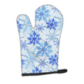 Blue Snowflakes Watercolor Oven Mitt Heat Resistant Thick Oven Mitt for Hot Pans and Oven, Kitchen Mitt Protect Hands, Cooking Baking Glove