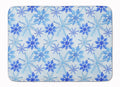 Blue Snowflakes Watercolor Memory Foam Kitchen Mat Machine Washable Anti-Fatigue Cushion Comfort Bath or Kitchen Rug