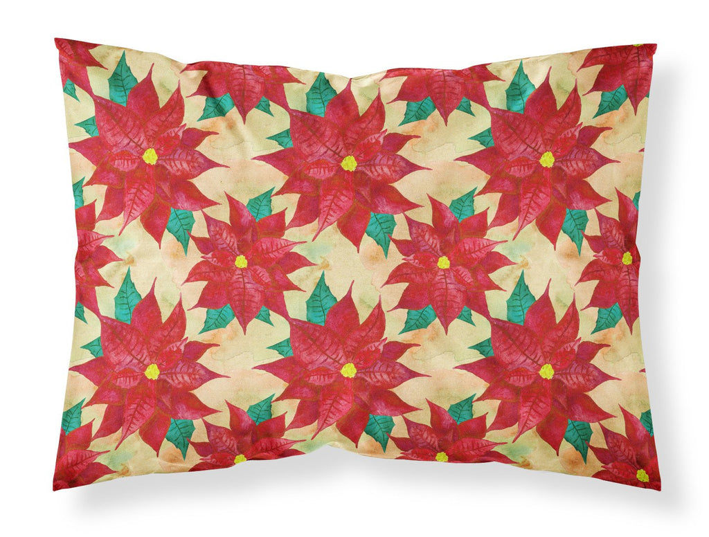 Poinsetta Christmas Standard Pillowcase Lightweight Super Soft Easy Care Decorative Artwork Pillowcase, Standard