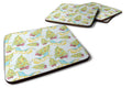 Christmas Tree and Sleigh Foam Coasters Set of 4 Cup Coasters for Indoor Outdoor, Tabletop Protection, Anti Slip, Mouse pad Material