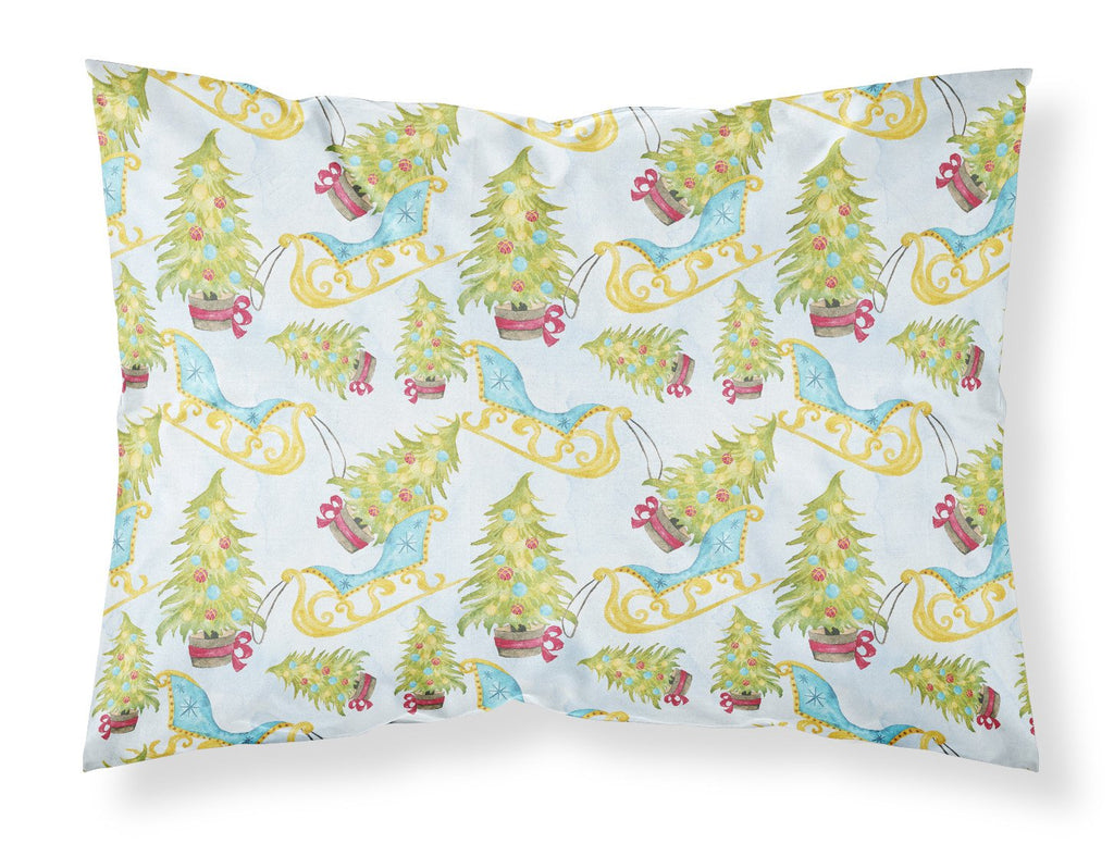 Christmas Tree and Sleigh Standard Pillowcase Lightweight Super Soft Easy Care Decorative Artwork Pillowcase, Standard