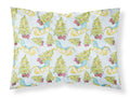 Christmas Tree and Sleigh Standard Pillowcase Lightweight Super Soft Easy Care Decorative Artwork Pillowcase, Standard