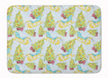 Christmas Tree and Sleigh Memory Foam Kitchen Mat Machine Washable Anti-Fatigue Cushion Comfort Bath or Kitchen Rug