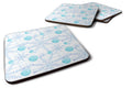 Winter Snowflakes on White Foam Coasters Set of 4 Cup Coasters for Indoor Outdoor, Tabletop Protection, Anti Slip, Mouse pad Material