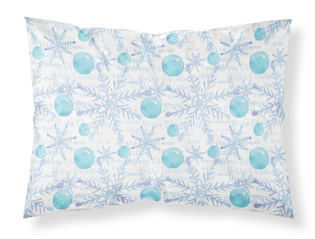 Winter Snowflakes on White Standard Pillowcase Lightweight Super Soft Easy Care Decorative Artwork Pillowcase, Standard