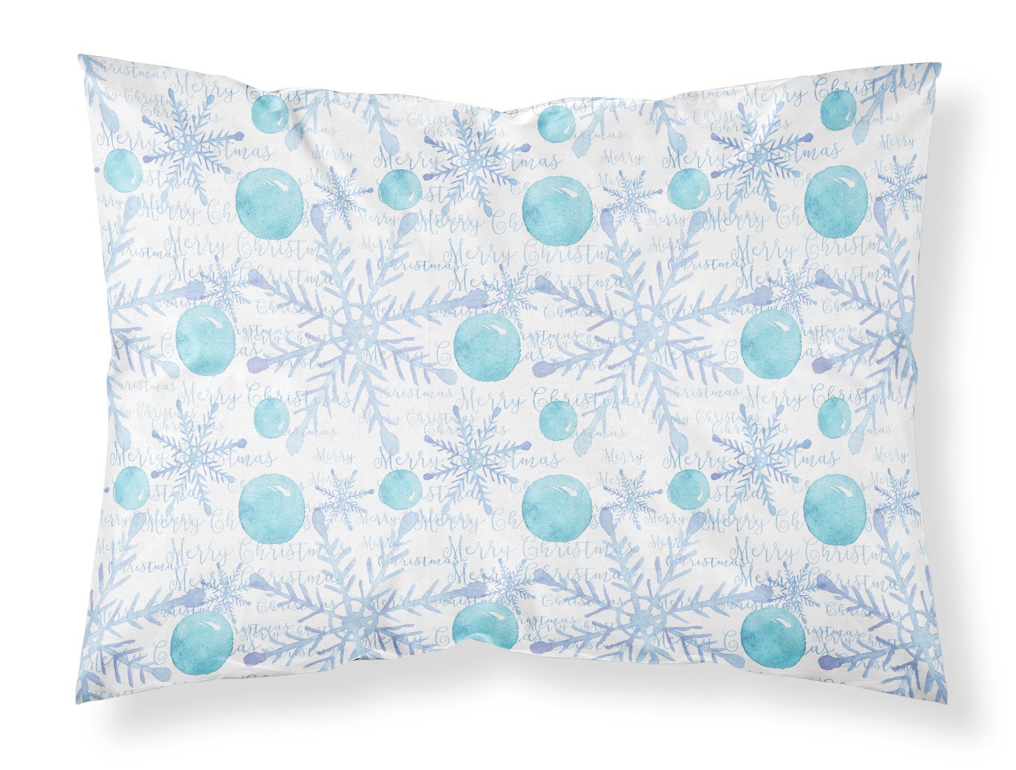 Winter Snowflakes on White Standard Pillowcase Lightweight Super Soft Easy Care Decorative Artwork Pillowcase, Standard