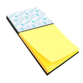 Winter Snowflakes on White Watercolor Sticky Note Holder Refillable Dispenser Desk Accessory 3x3 Pad Gift