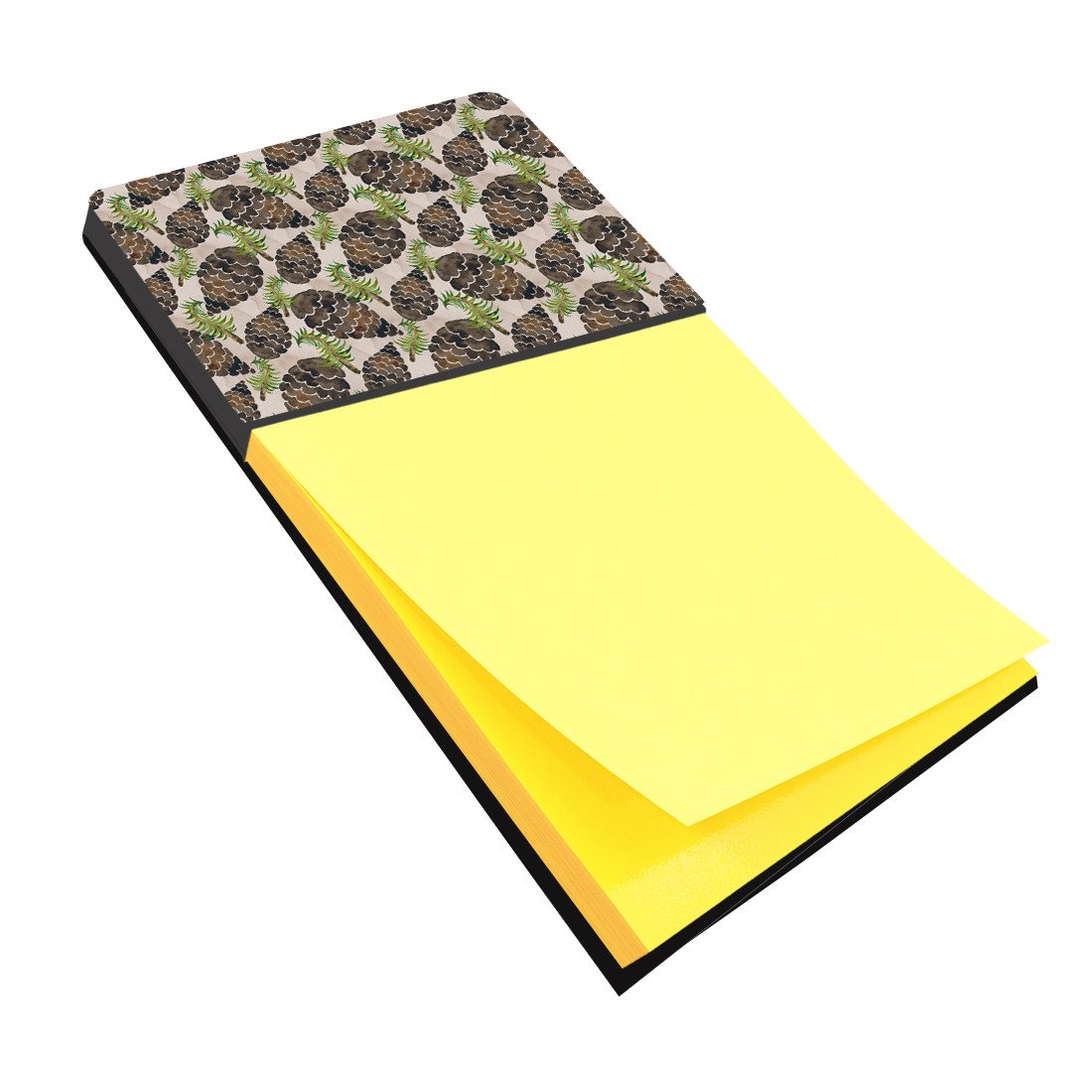 Watercolor Pine Cones Watercolor Sticky Note Holder Refillable Dispenser Desk Accessory 3x3 Pad Gift