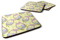 Easter Basket and Eggs Foam Coasters Set of 4 Cup Coasters for Indoor Outdoor, Tabletop Protection, Anti Slip, Mouse pad Material