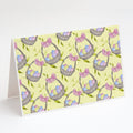 Easter Basket and Eggs Greeting Cards Pack of 8 Blank Cards with Envelopes Whimsical A7 Size 5x7