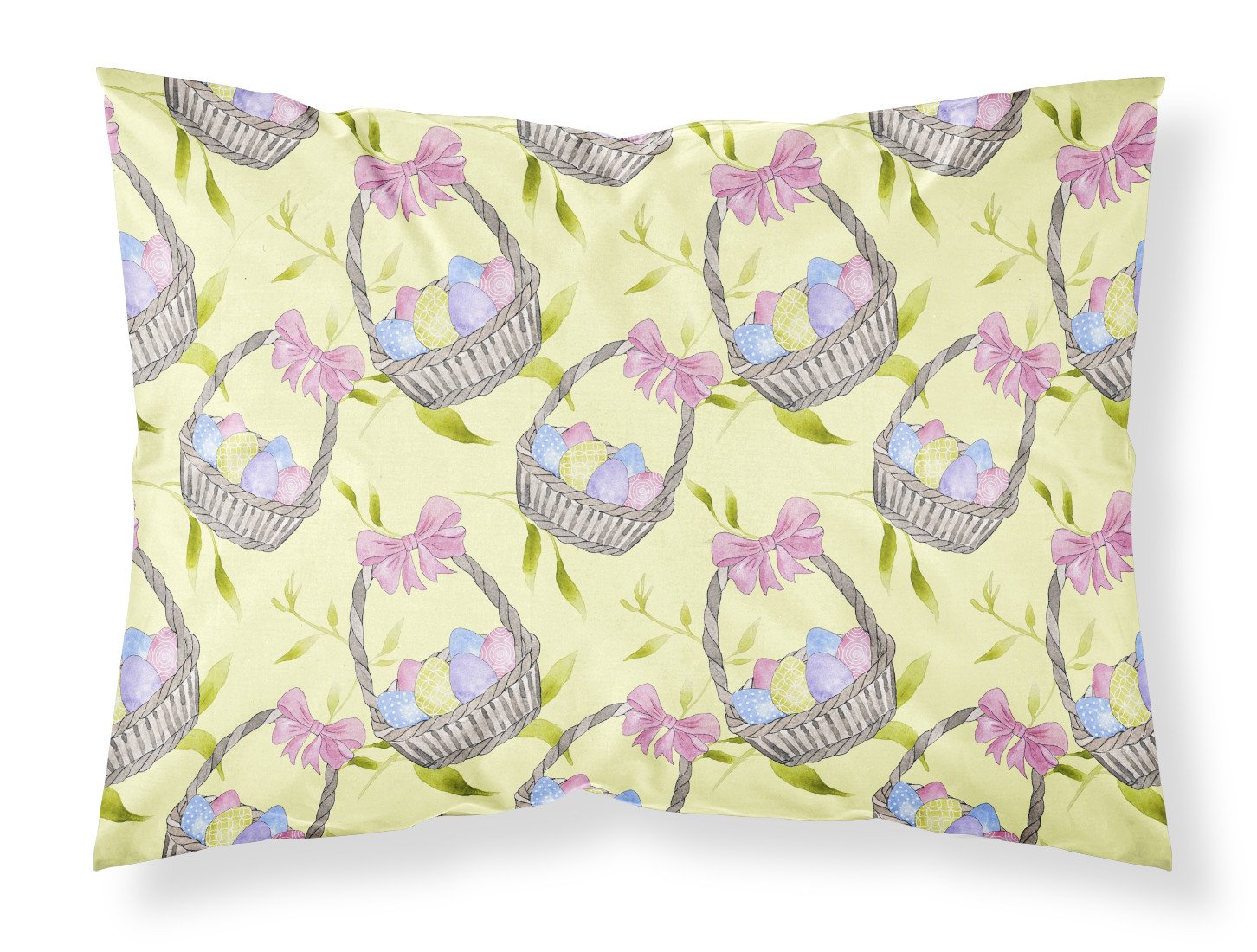 Easter Basket and Eggs Standard Pillowcase Lightweight Super Soft Easy Care Decorative Artwork Pillowcase, Standard