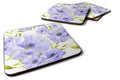 Watercolor Blue Flowers Foam Coasters Set of 4 Cup Coasters for Indoor Outdoor, Tabletop Protection, Anti Slip, Mouse pad Material