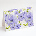 Watercolor Blue Flowers Greeting Cards Pack of 8 Blank Cards with Envelopes Whimsical A7 Size 5x7