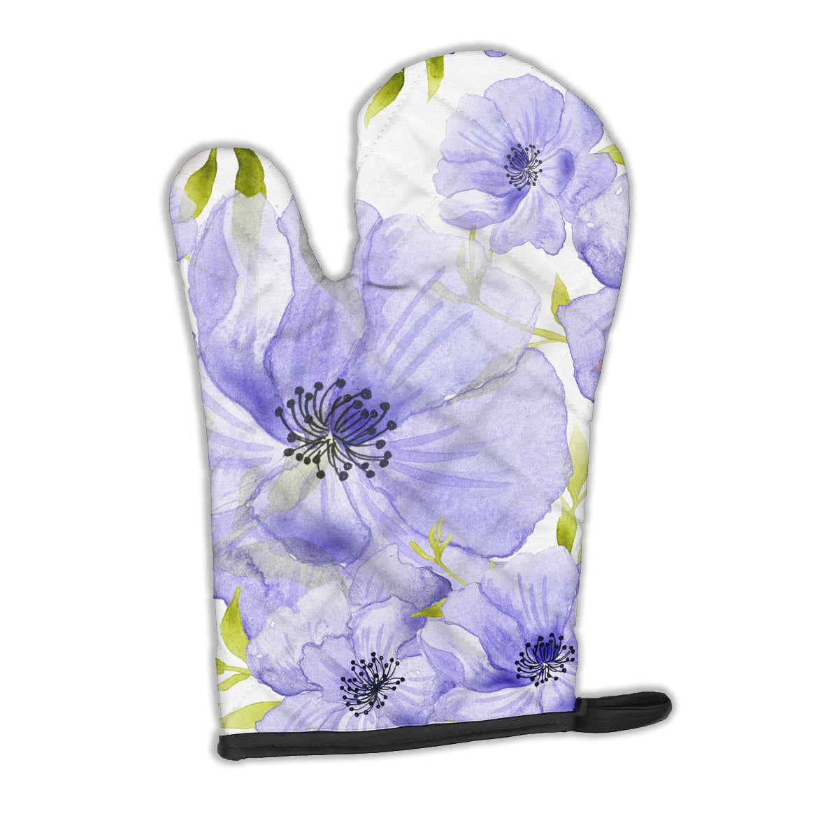 Watercolor Blue Flowers Oven Mitt Heat Resistant Thick Oven Mitt for Hot Pans and Oven, Kitchen Mitt Protect Hands, Cooking Baking Glove