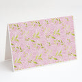 Gemoetric Circles on Pink Watercolor Greeting Cards Pack of 8 Blank Cards with Envelopes Whimsical A7 Size 5x7