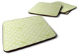 Gemoetric Circles on Green Watercolor Foam Coasters Set of 4 Cup Coasters for Indoor Outdoor, Tabletop Protection, Anti Slip, Mouse pad Material