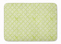 Gemoetric Circles on Green Watercolor Memory Foam Kitchen Mat Machine Washable Anti-Fatigue Cushion Comfort Bath or Kitchen Rug
