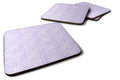 Gemoetric Circles on Purple Watercolor Foam Coasters Set of 4 Cup Coasters for Indoor Outdoor, Tabletop Protection, Anti Slip, Mouse pad Material
