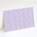 Gemoetric Circles on Purple Watercolor Greeting Cards Pack of 8 Blank Cards with Envelopes Whimsical A7 Size 5x7