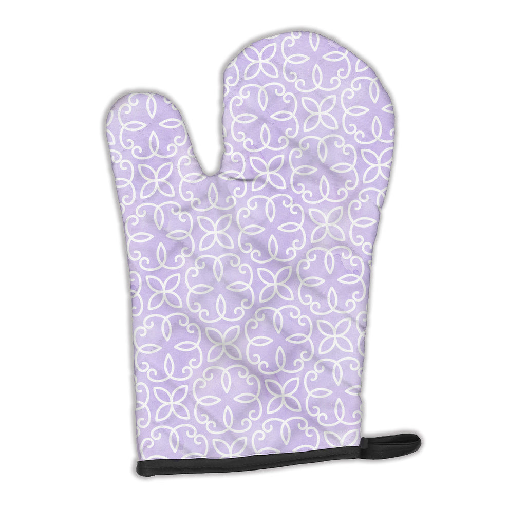 Gemoetric Circles on Purple Watercolor Oven Mitt Heat Resistant Thick Oven Mitt for Hot Pans and Oven, Kitchen Mitt Protect Hands, Cooking Baking Glove