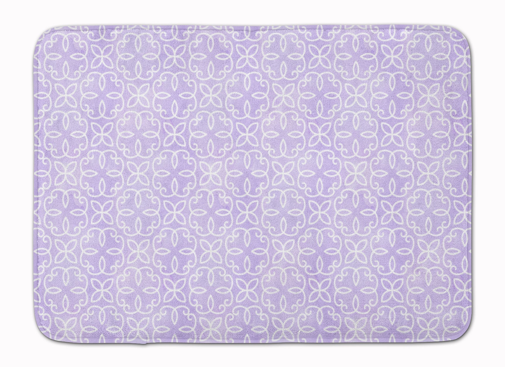 Gemoetric Circles on Purple Watercolor Memory Foam Kitchen Mat Machine Washable Anti-Fatigue Cushion Comfort Bath or Kitchen Rug