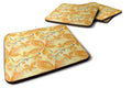 Fall Leaves and Branches Foam Coasters Set of 4 Cup Coasters for Indoor Outdoor, Tabletop Protection, Anti Slip, Mouse pad Material