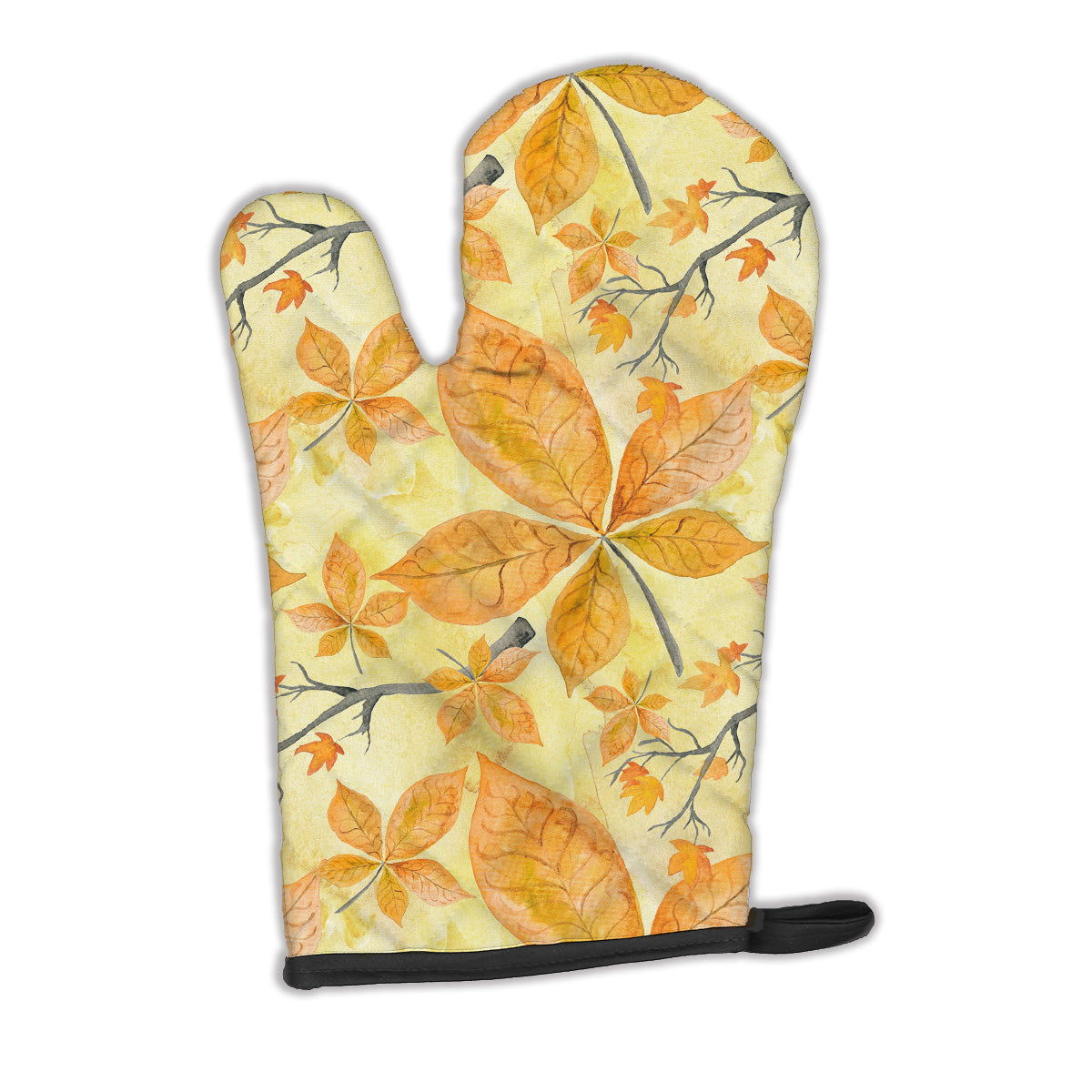 Fall Leaves and Branches Oven Mitt Heat Resistant Thick Oven Mitt for Hot Pans and Oven, Kitchen Mitt Protect Hands, Cooking Baking Glove