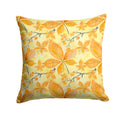 Fall Leaves and Branches Decorative Throw Pillow 14x14 Indoor Outdoor Accent Cushion, Fabric Cover with Insert for Sofa, Bed, Porch & Living Room