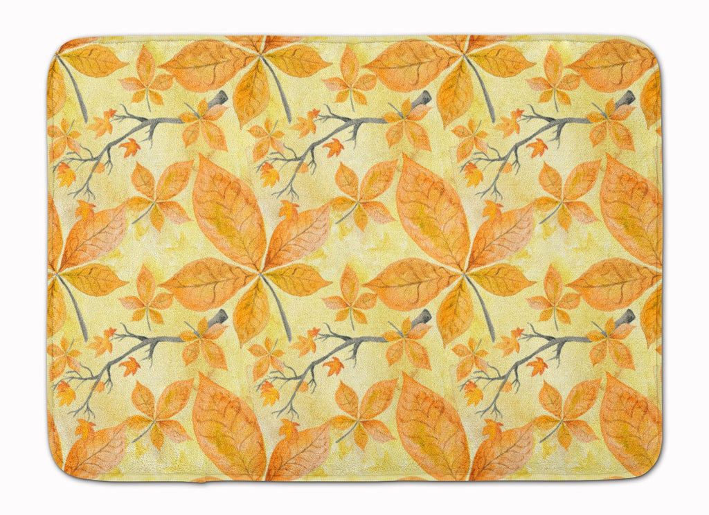 Fall Leaves and Branches Memory Foam Kitchen Mat Machine Washable Anti-Fatigue Cushion Comfort Bath or Kitchen Rug