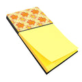 Fall Leaves Scattered Watercolor Sticky Note Holder Refillable Dispenser Desk Accessory 3x3 Pad Gift