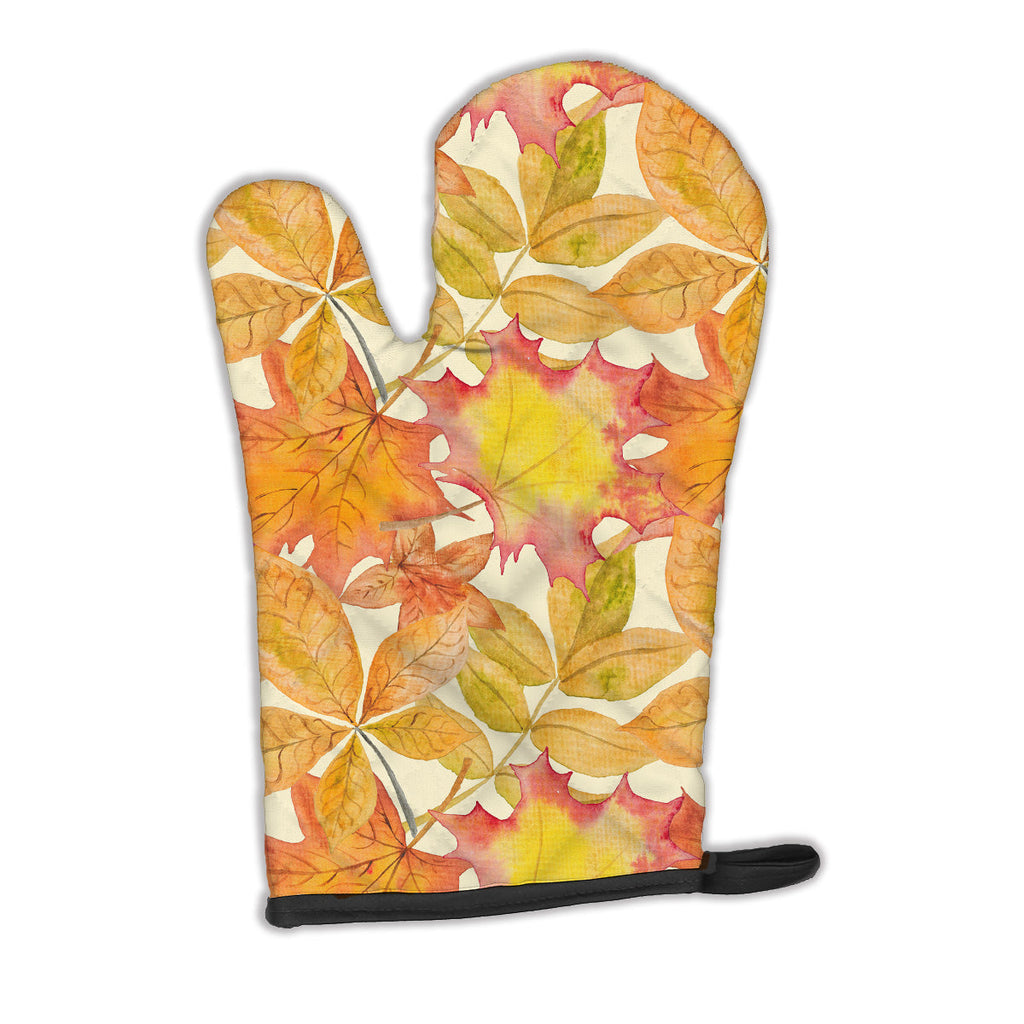 Fall Leaves Watercolor Oven Mitt Heat Resistant Thick Oven Mitt for Hot Pans and Oven, Kitchen Mitt Protect Hands, Cooking Baking Glove