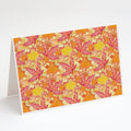 Fall Leaves Watercolor Red Greeting Cards Pack of 8 Blank Cards with Envelopes Whimsical A7 Size 5x7